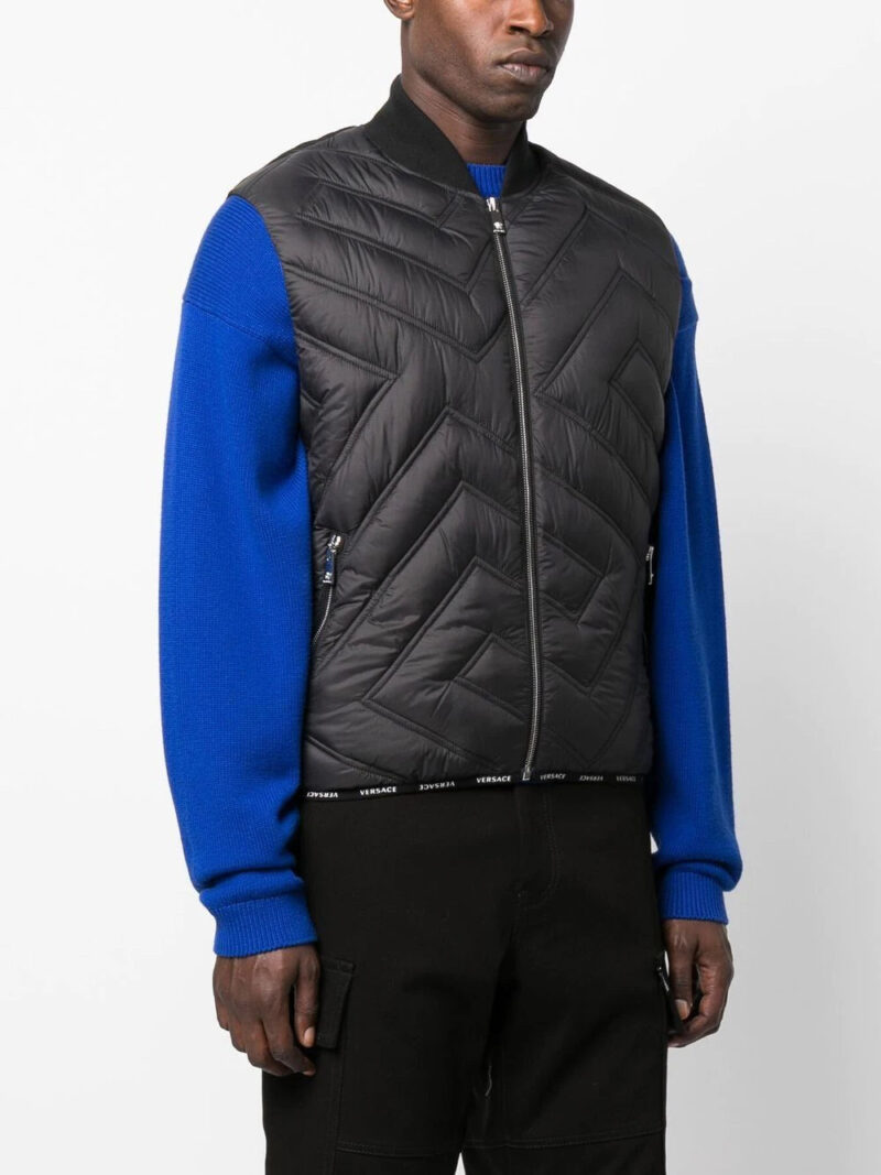 Versace  Greca quilted zip-up gilet
