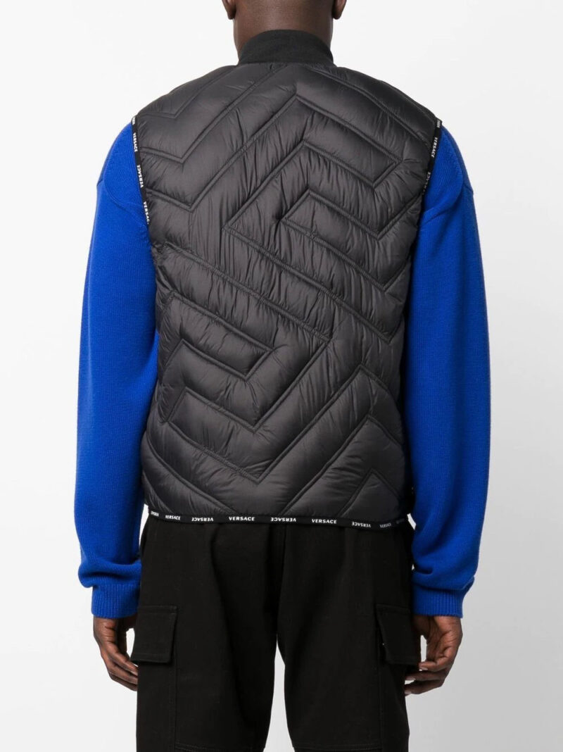 Versace  Greca quilted zip-up gilet