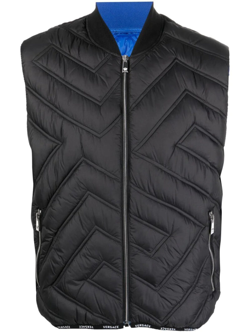 Versace  Greca quilted zip-up gilet