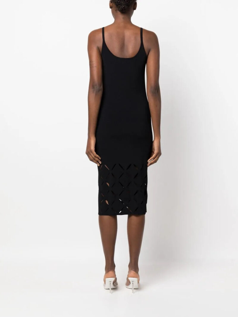 Versace Medusa-plaque cut-out midi dress