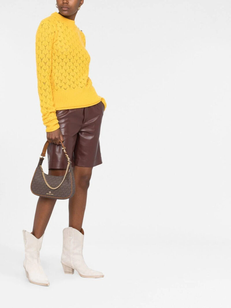 Micheal kors monogram chain-trim shoulder bag