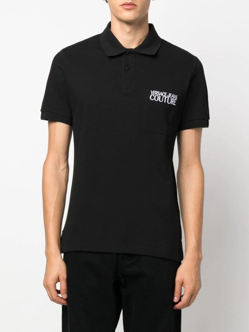 Versace embroidered-logo polo-shirt