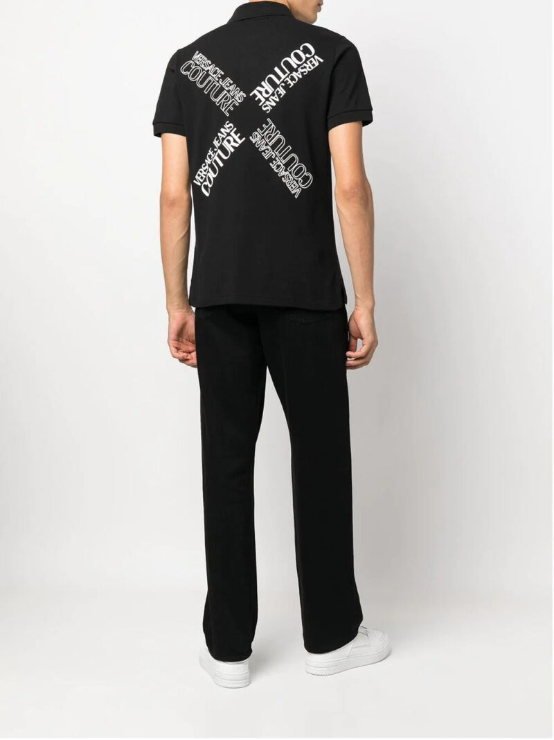 Versace embroidered-logo polo-shirt