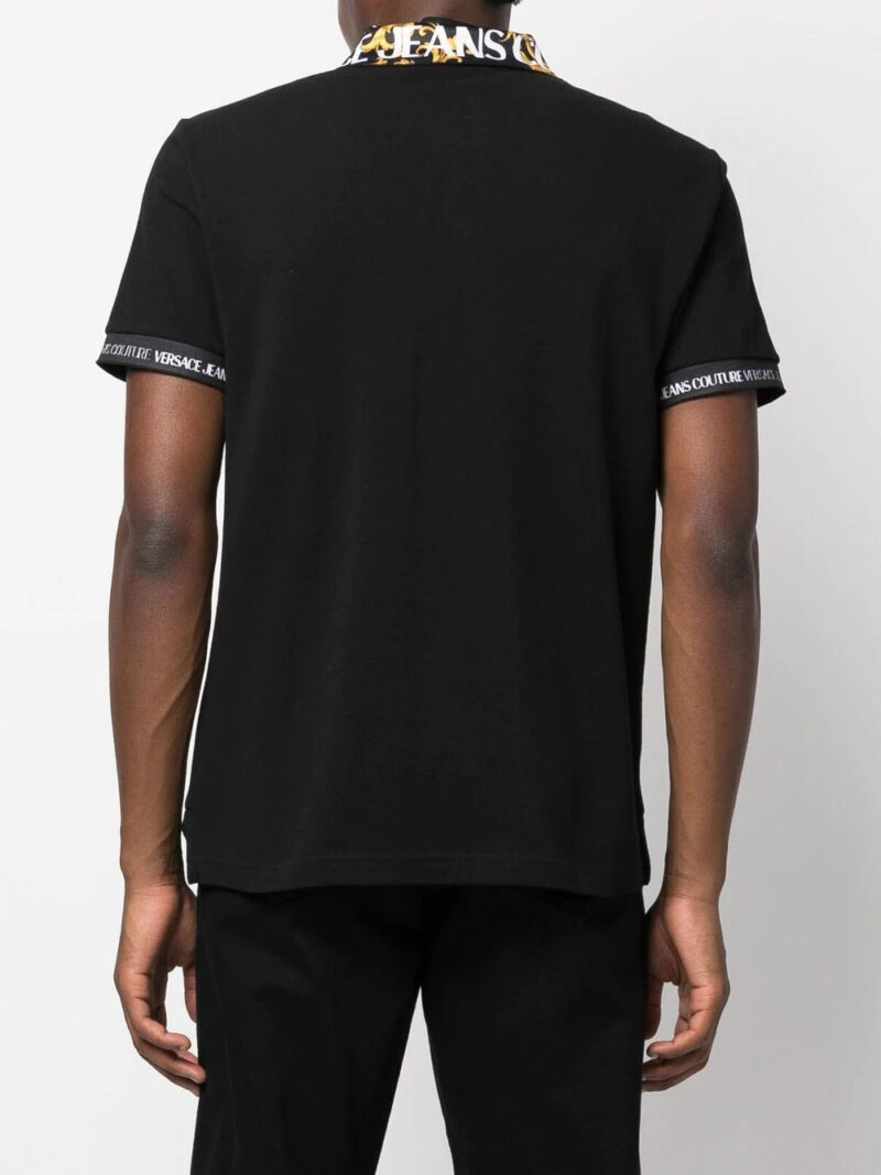 Versace logo-trim polo shirt