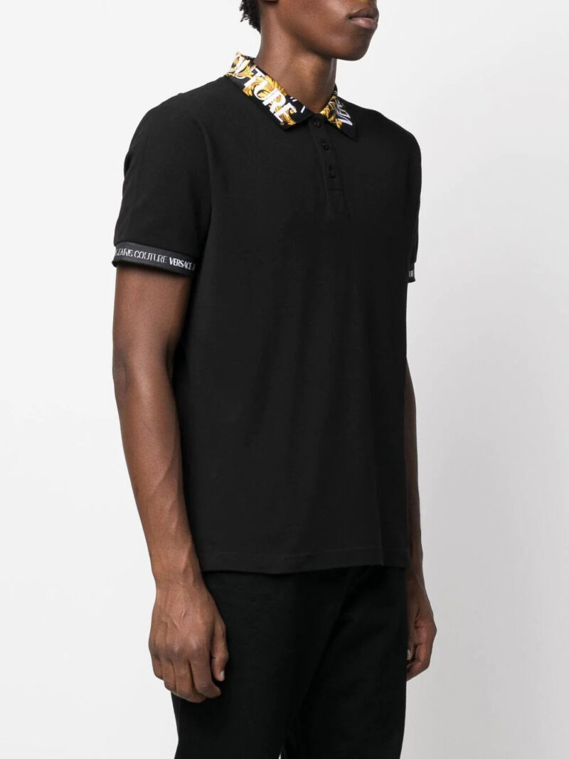 Versace logo-trim polo shirt