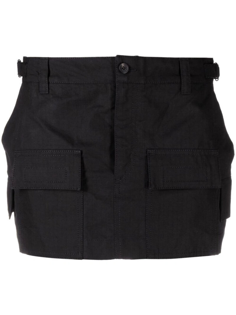 WARDROBE.NYC  Black Cargo Pockets Mini Skirt