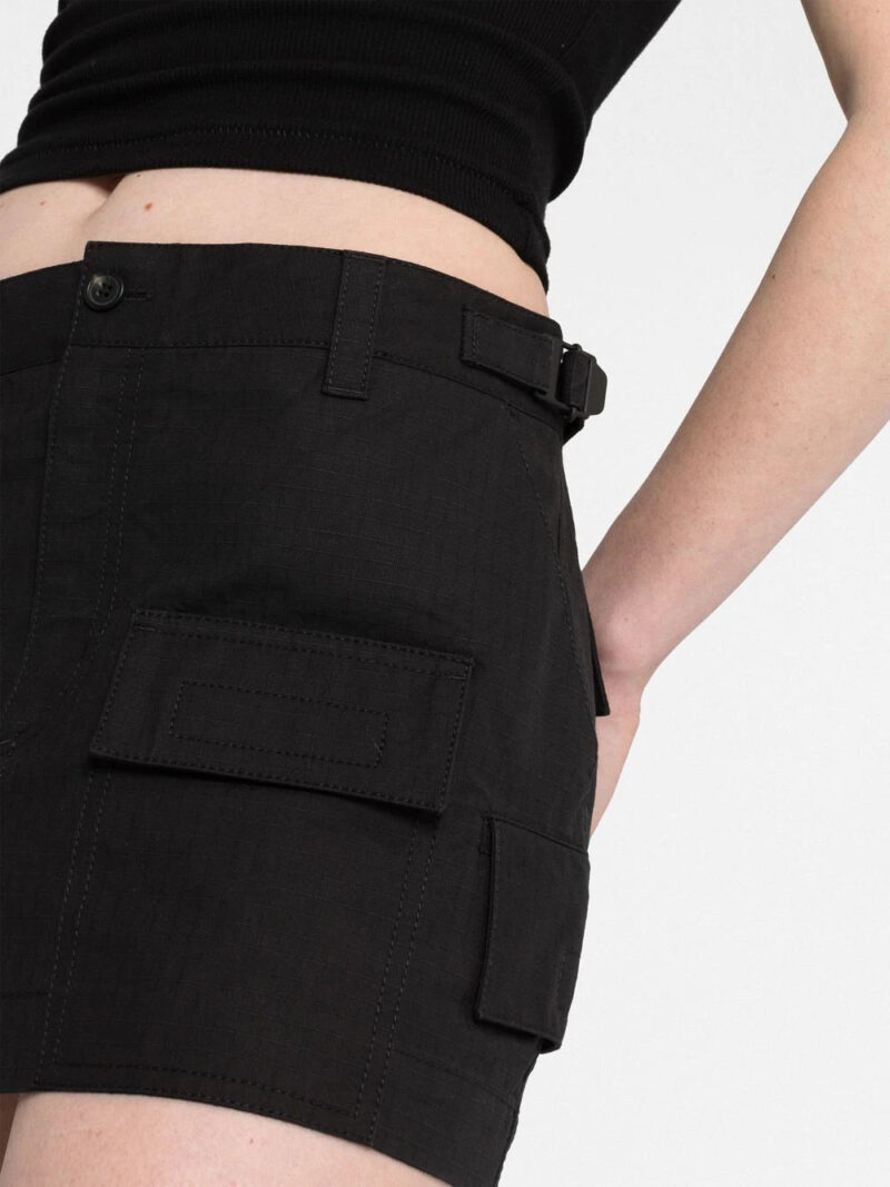 WARDROBE.NYC  Black Cargo Pockets Mini Skirt