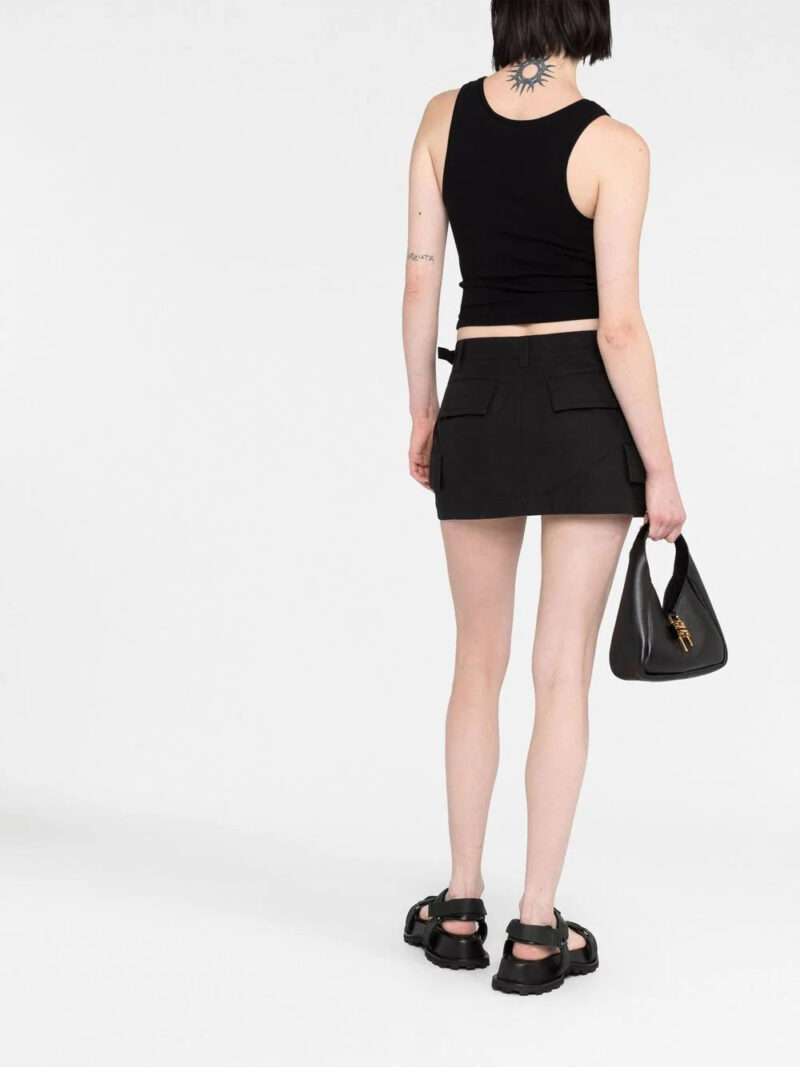 WARDROBE.NYC  Black Cargo Pockets Mini Skirt
