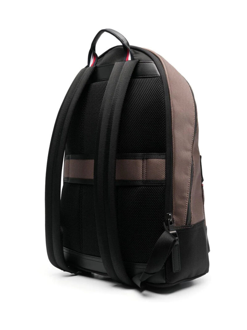 Tommy Hilfiger logo-print leather backpack