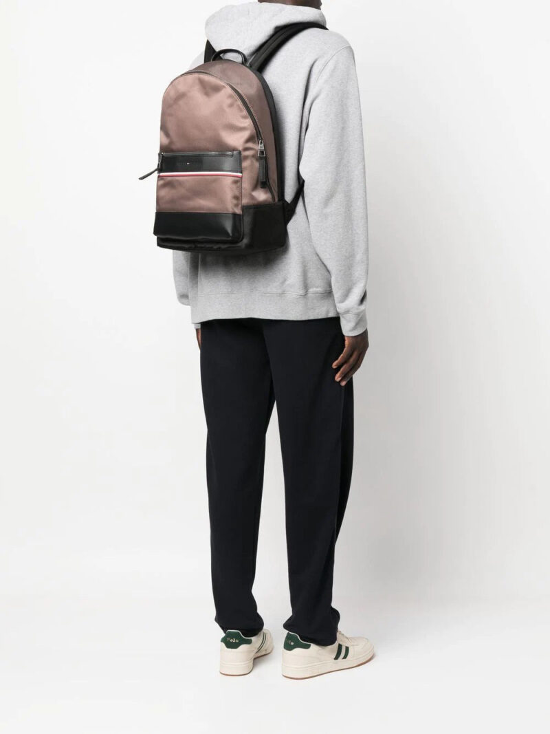 Tommy Hilfiger logo-print leather backpack