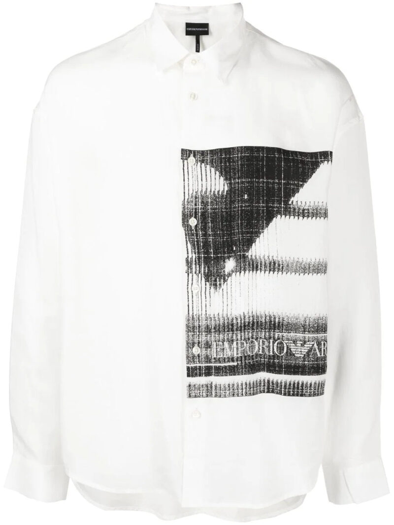 Emporio Armani tie-dye print fine shirt