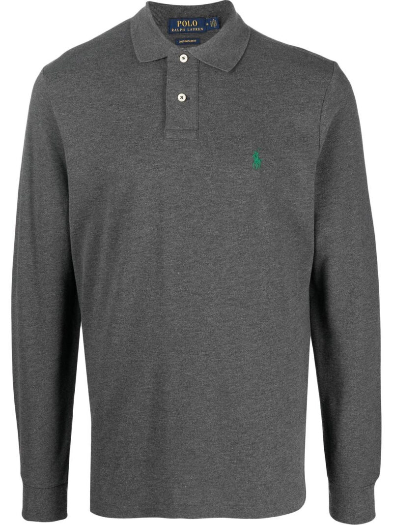 Polo Ralph Lauren embroidered-logo long-sleeve polo shirt
