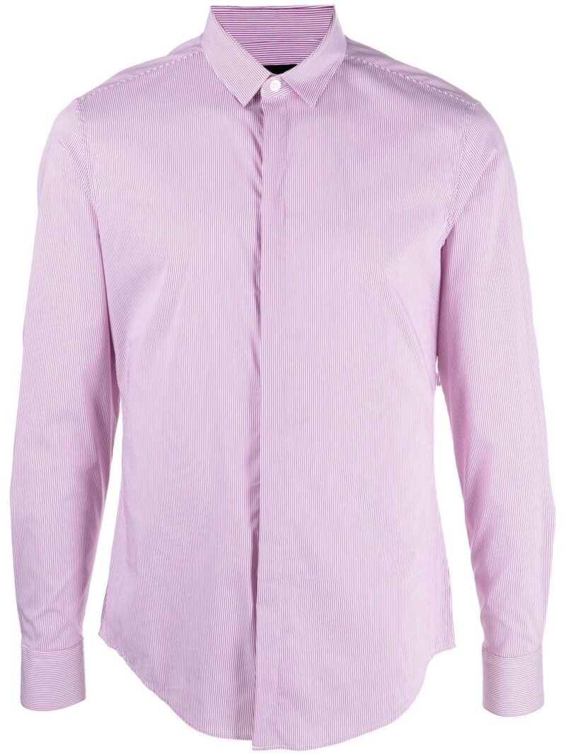 Emporio Armani slim-cut stripe-print shirt