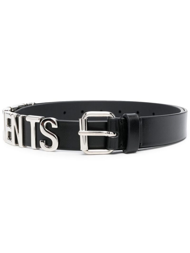 Vetements Iconic logo-lettering leather belt