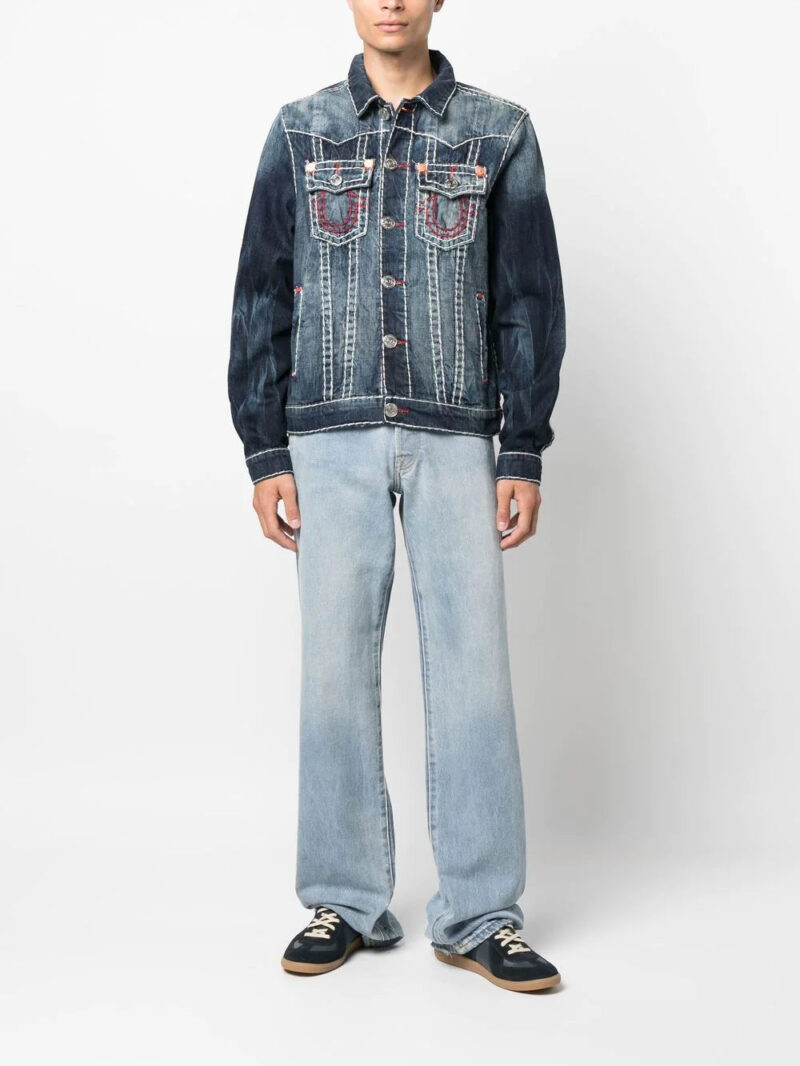 True Religion  bleach-effect denim jacket