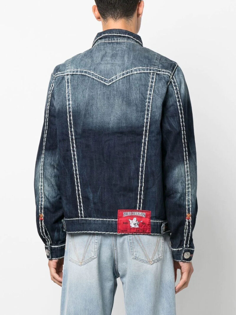 True Religion  bleach-effect denim jacket