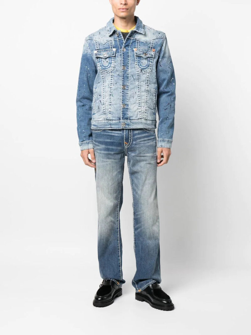 True Religion  paint splatter-print denim jacket