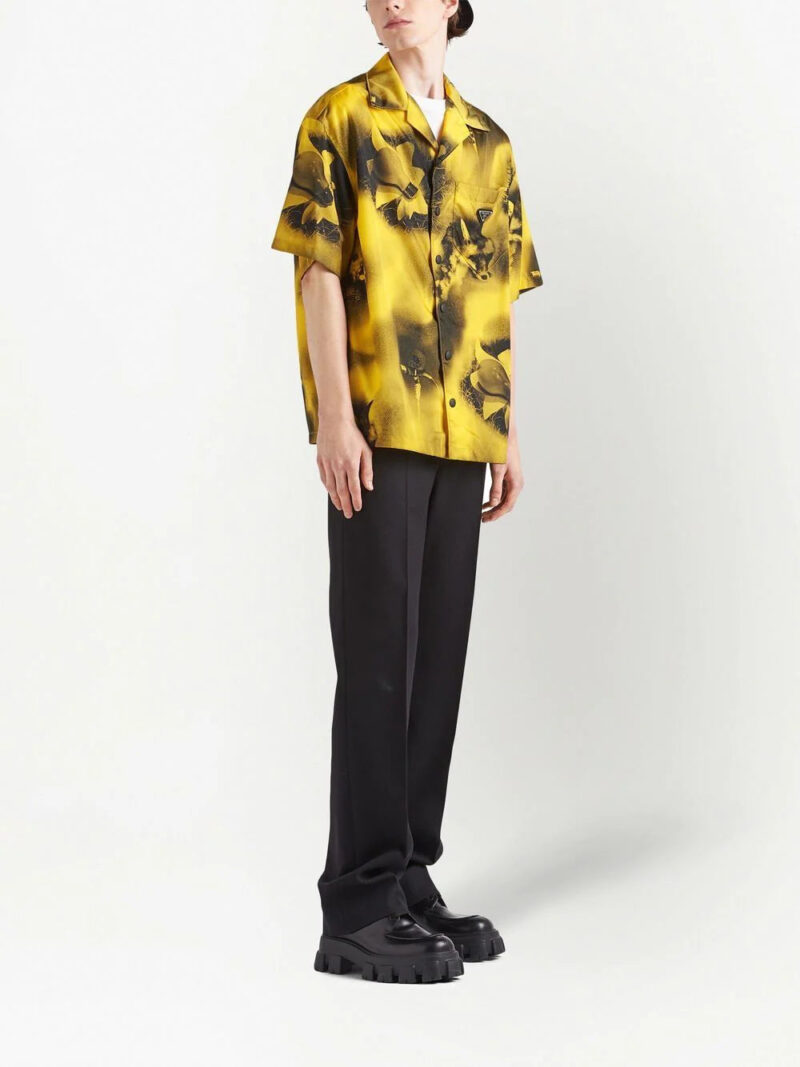 Prada abstract-print short-sleeve shirt