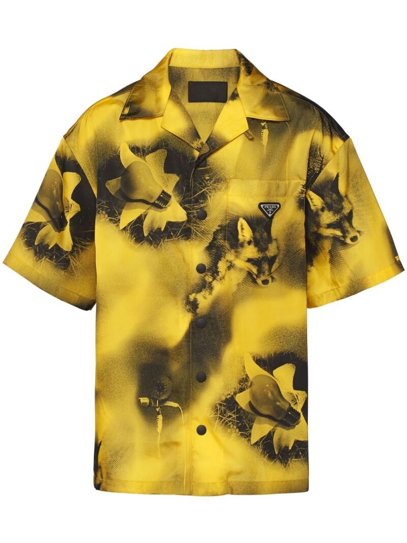 Prada abstract-print short-sleeve shirt