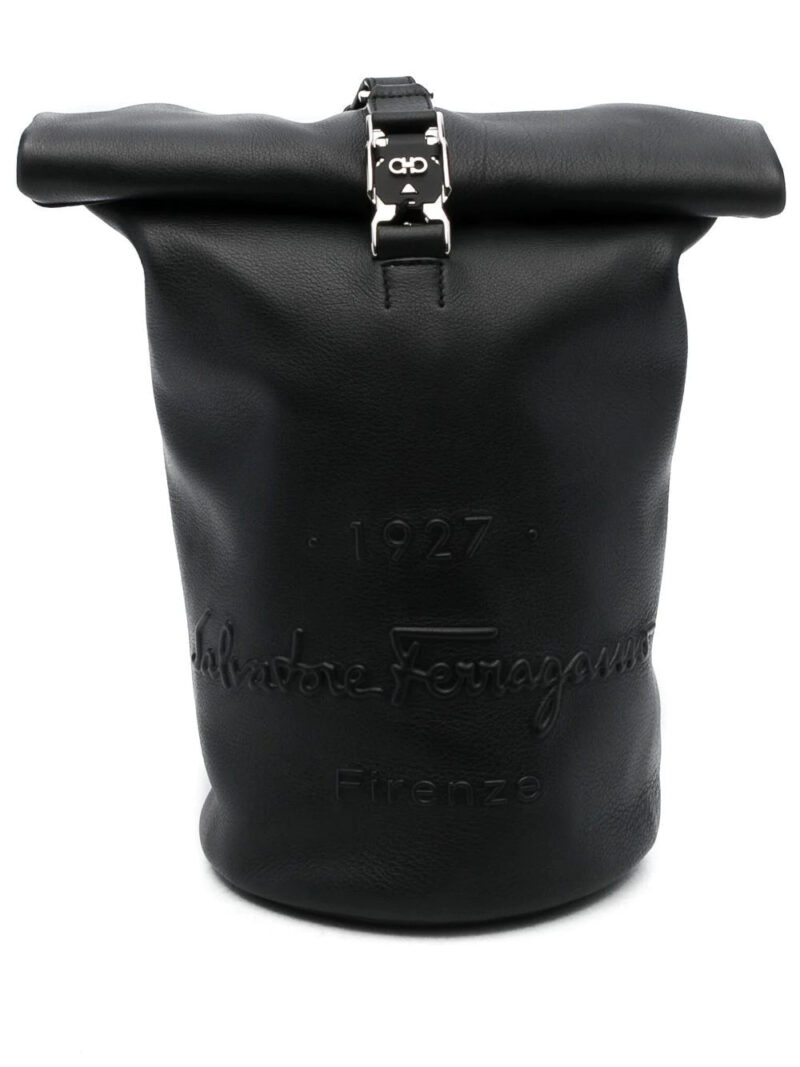 Ferragamo buckle-detail leather backpack