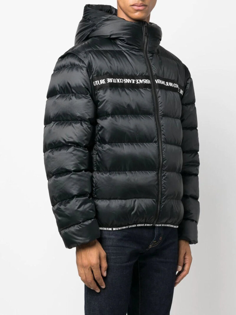 Versace Jeans Couture  logo-print hooded padded jacket
