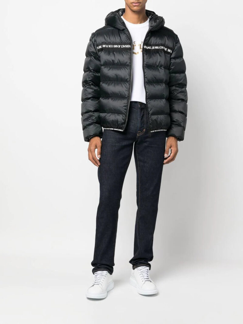 Versace Jeans Couture  logo-print hooded padded jacket
