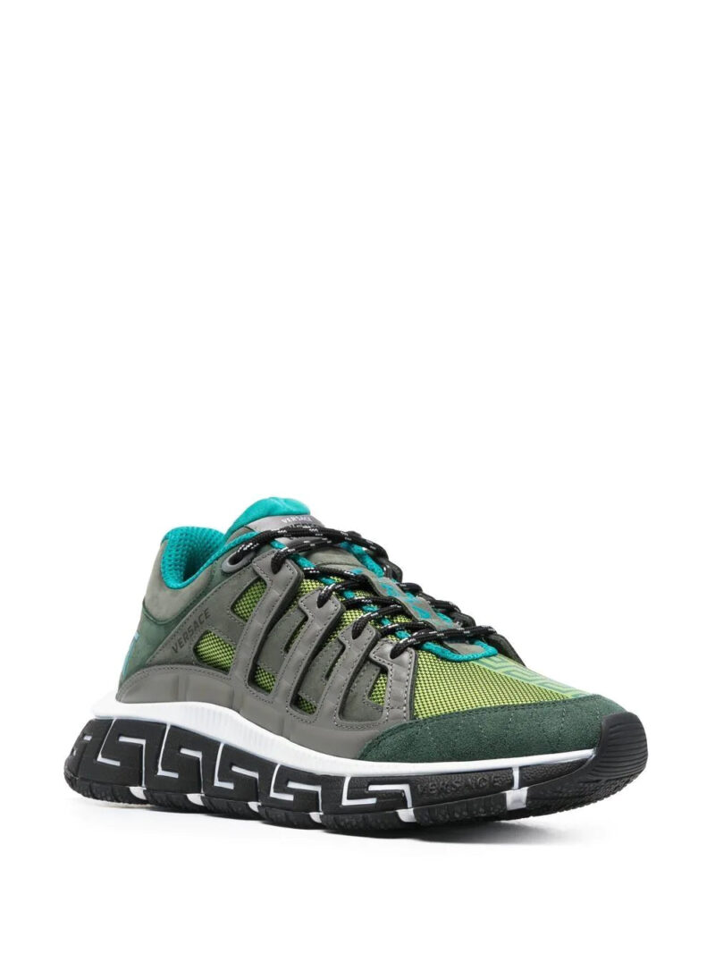 Versace Greca panelled slip-on sneakers