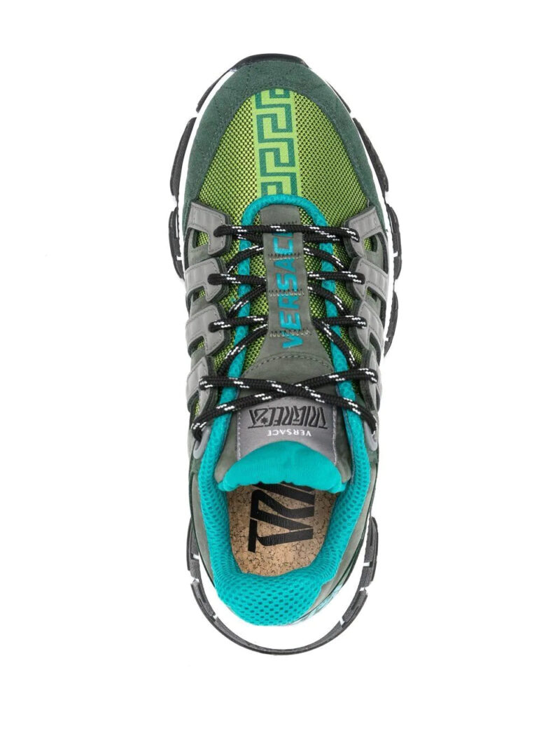 Versace Greca panelled slip-on sneakers