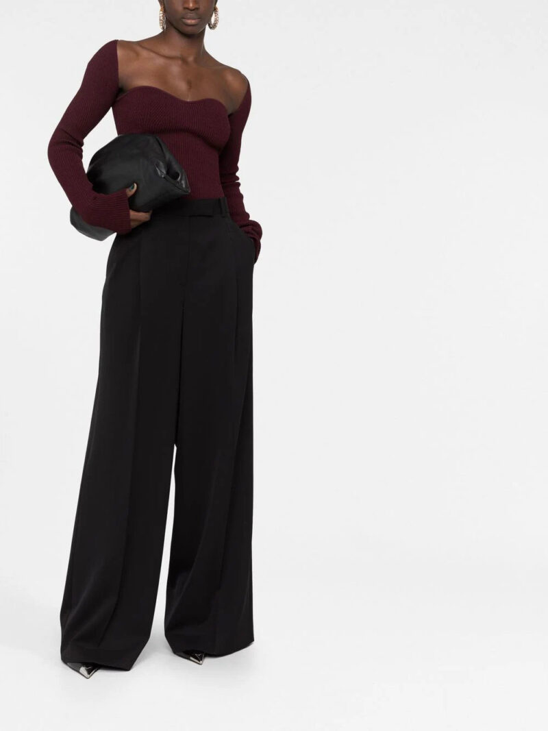 Versace  wide-leg pleated trousers