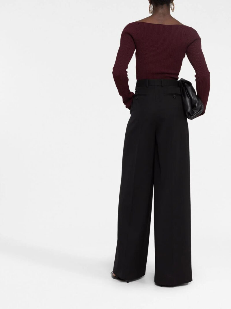 Versace  wide-leg pleated trousers