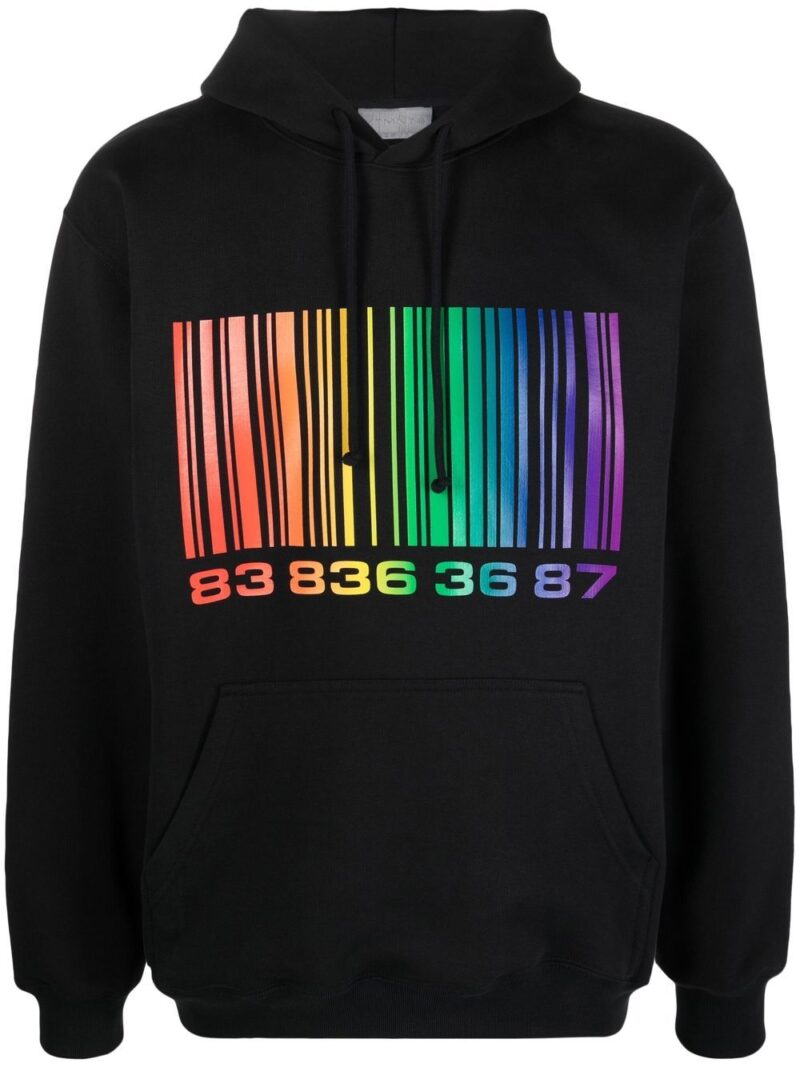 VTMNTS  barcode-print pullover hoodie