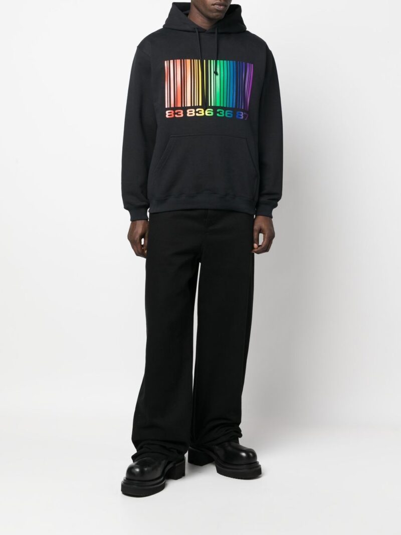 VTMNTS  barcode-print pullover hoodie