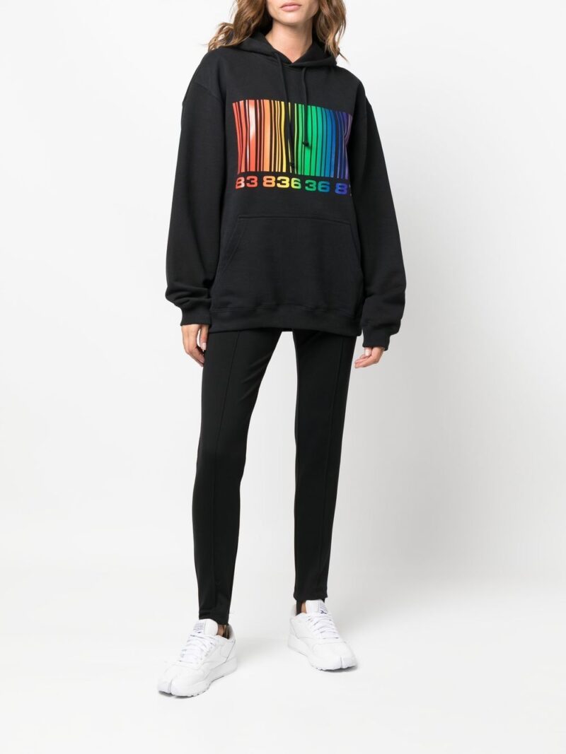 VTMNTS  barcode-print pullover hoodie