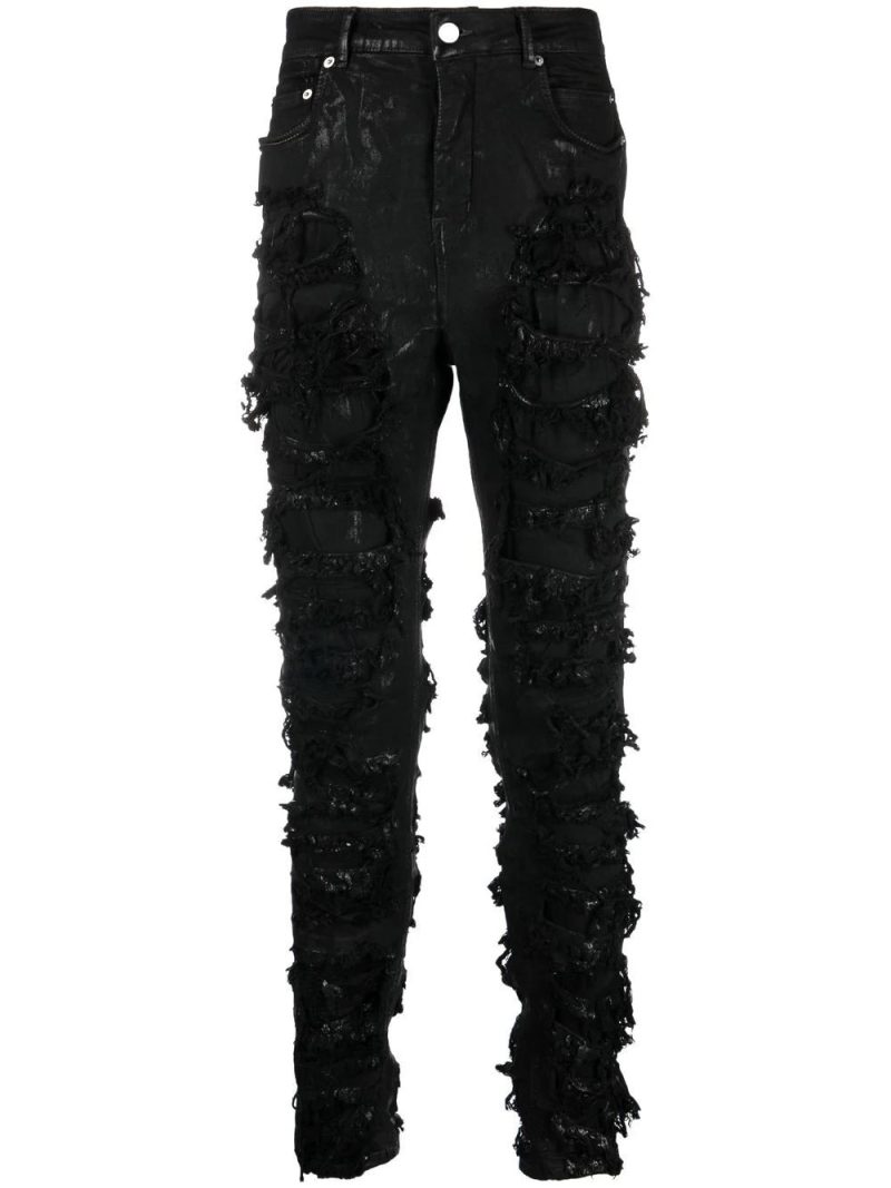 Rick Owens DRKSHDW  distressed slim-fit jeans