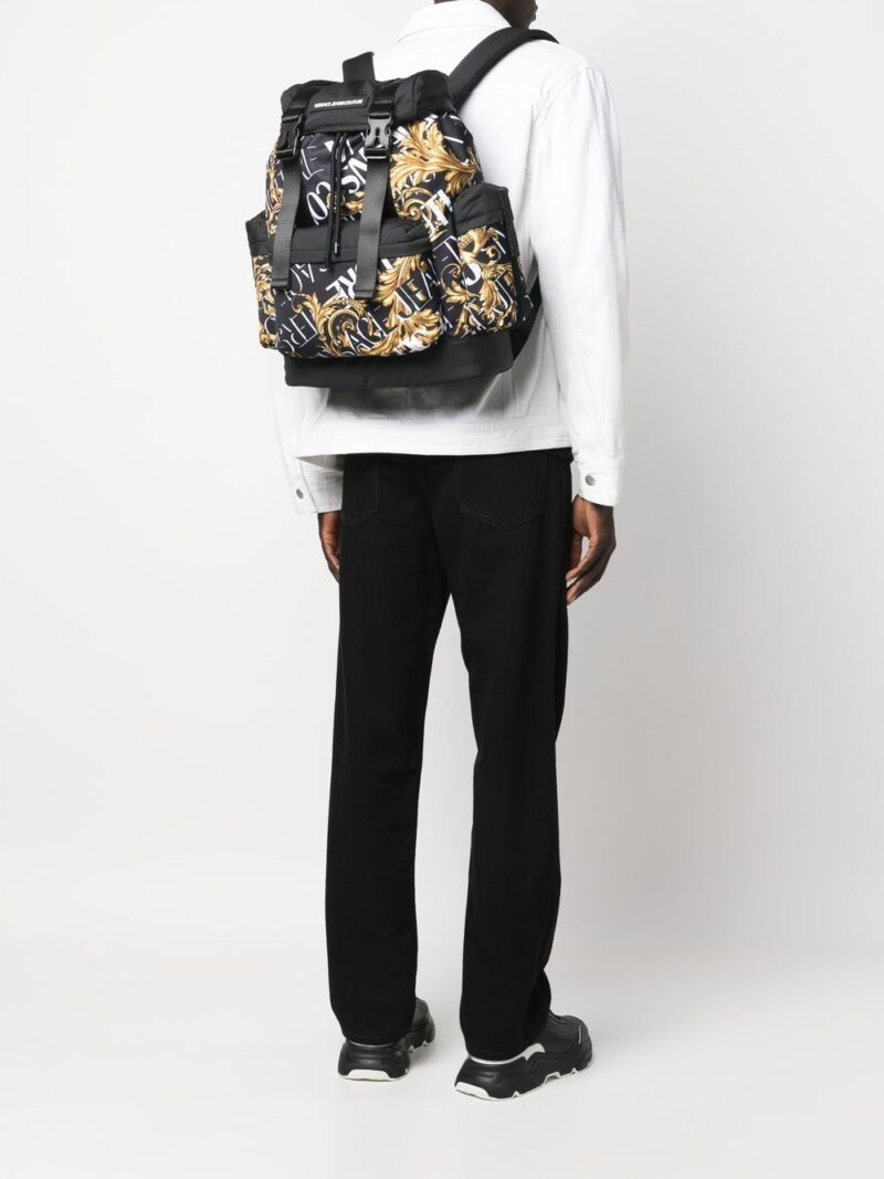 Versace logo-print toggle-fastening backpack