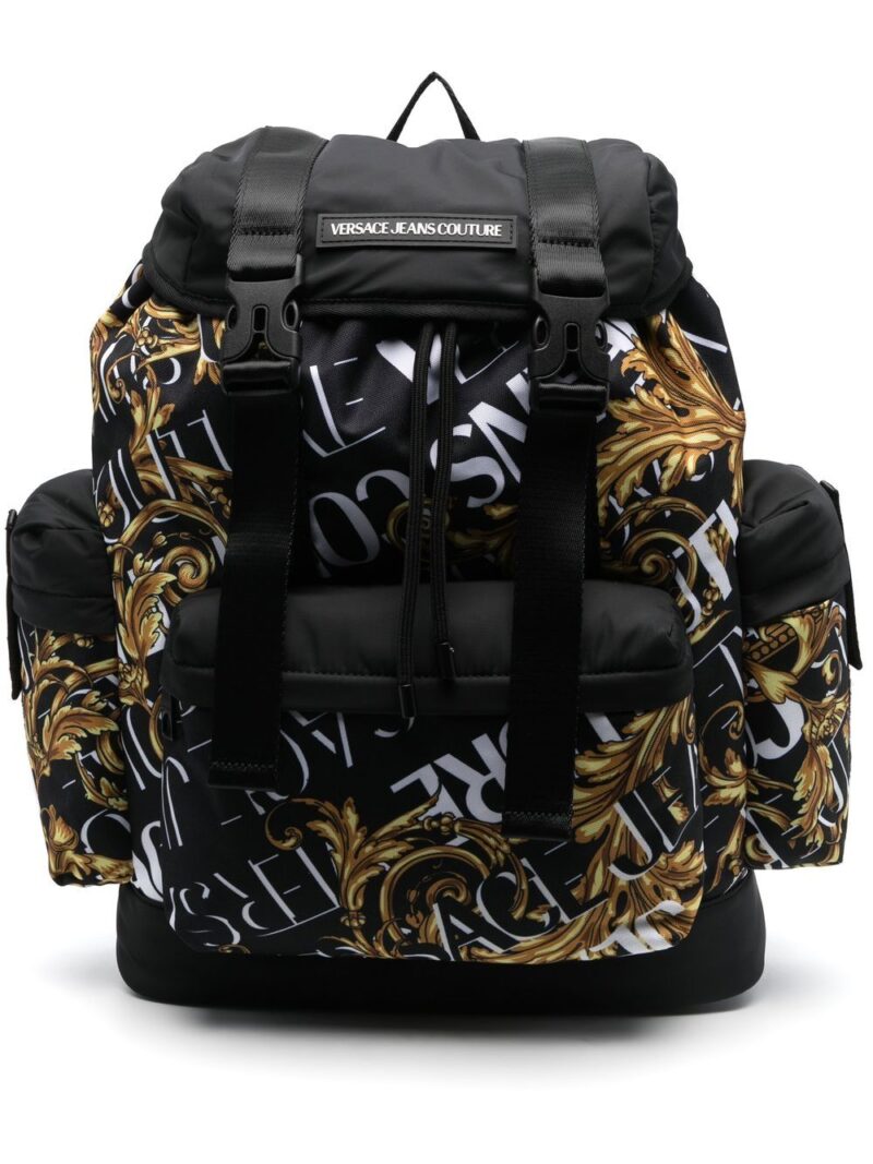 Versace logo-print toggle-fastening backpack