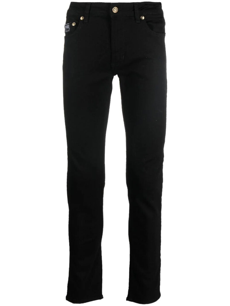 Versace logo-print skinny-cut jeans