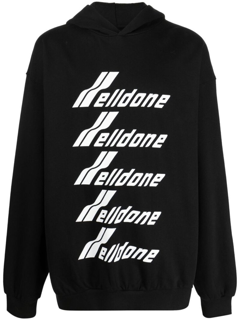 We11done  logo-print cotton hoodie