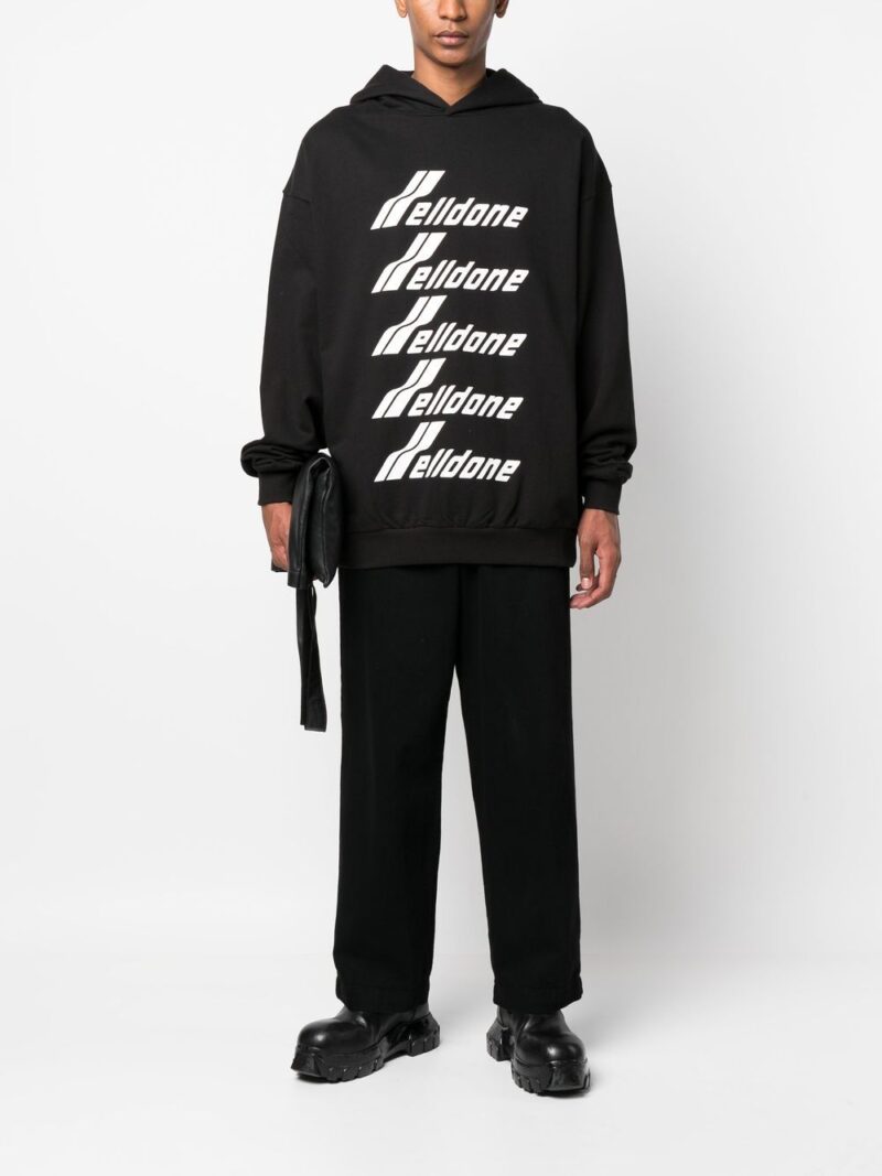 We11done  logo-print cotton hoodie
