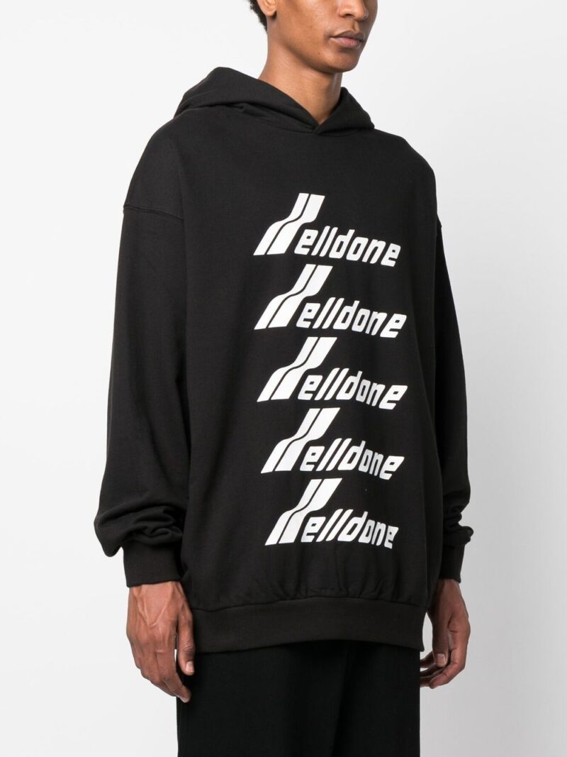 We11done  logo-print cotton hoodie