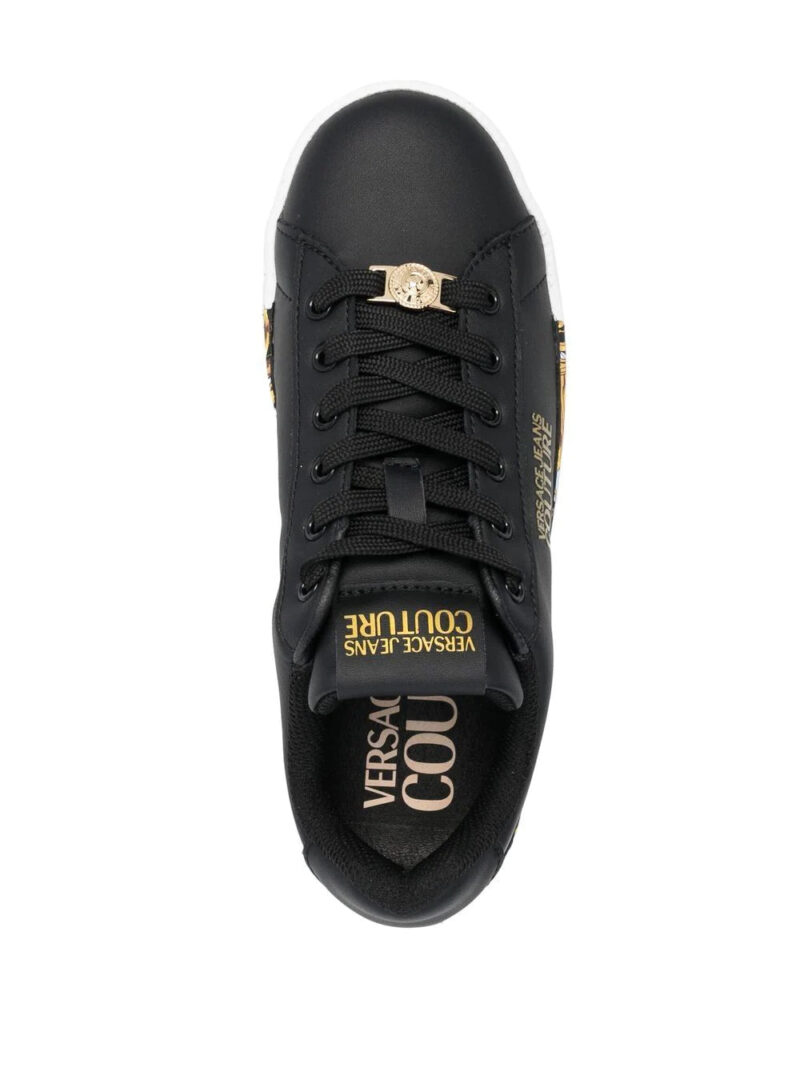 Versace Jeans Couture logo-print leather sneakers