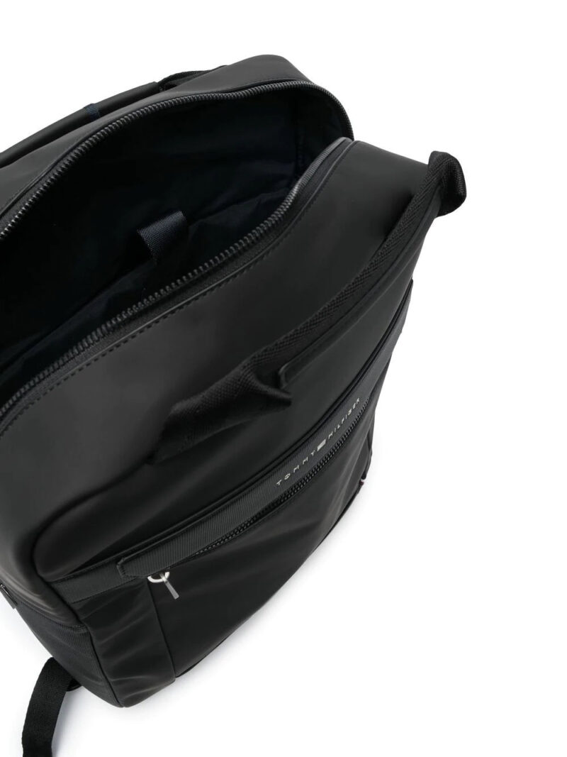 Tommy Hilfiger raised-logo zip-pocket backpack