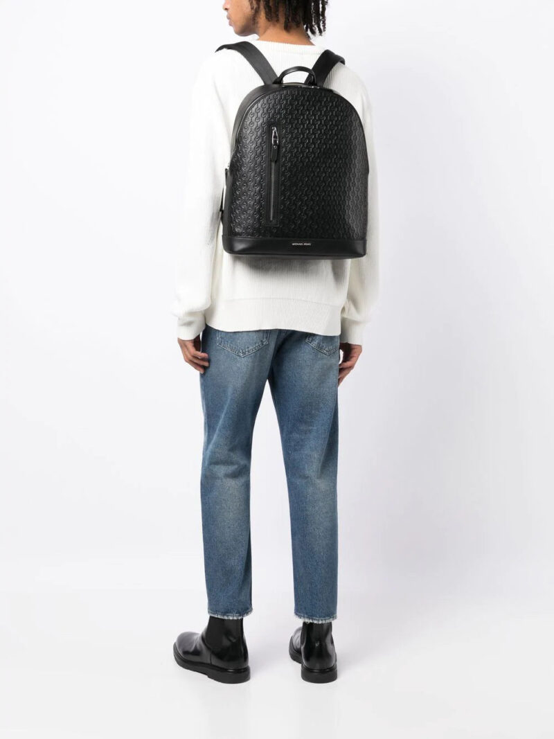 Micheal kors embossed-logo leather backpack