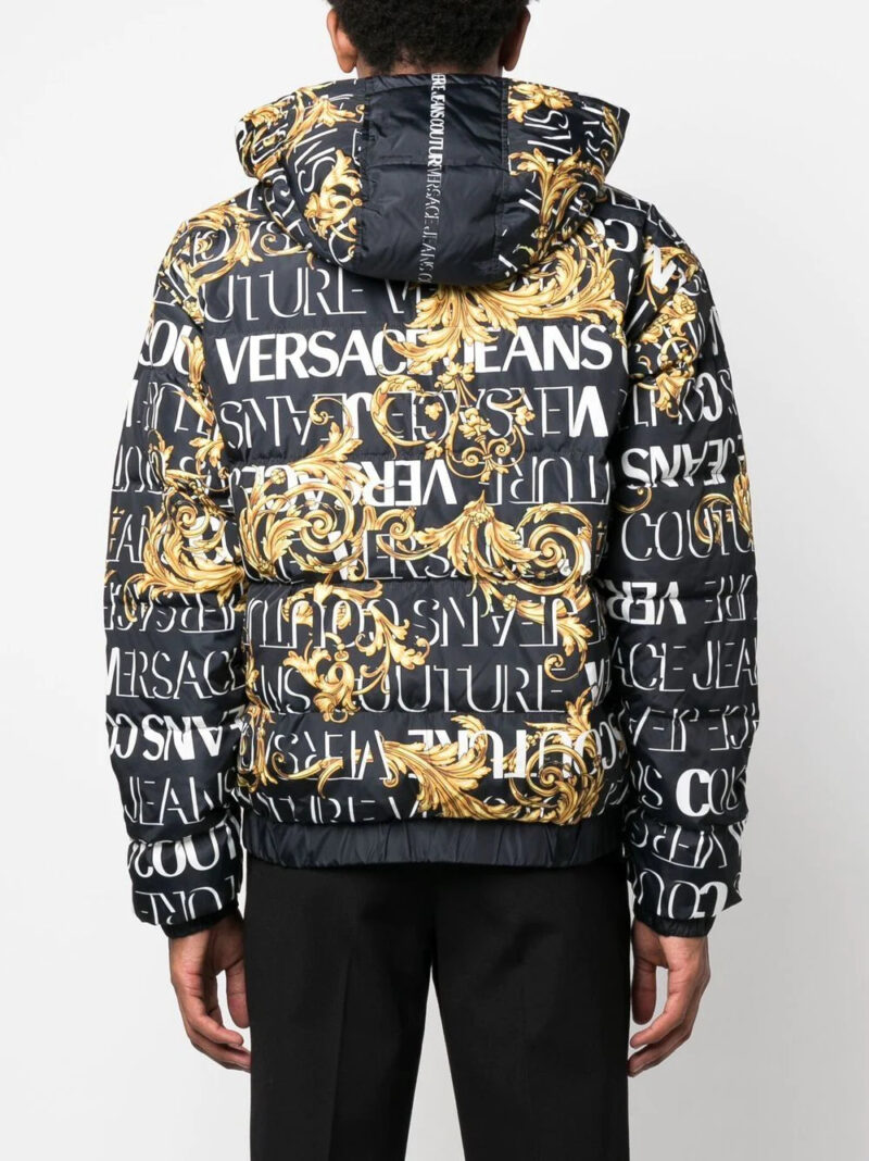 Versace Jeans Couture logo-print zip-up hooded jacket