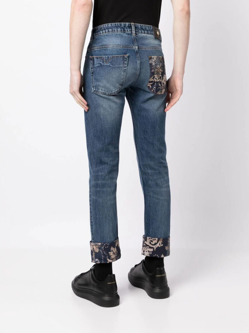 Versace Jeans Couture floral-print cropped jeans