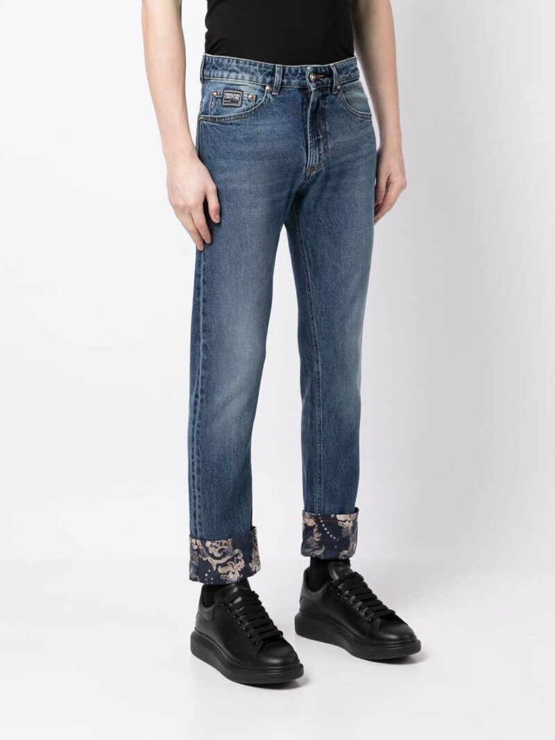 Versace Jeans Couture floral-print cropped jeans