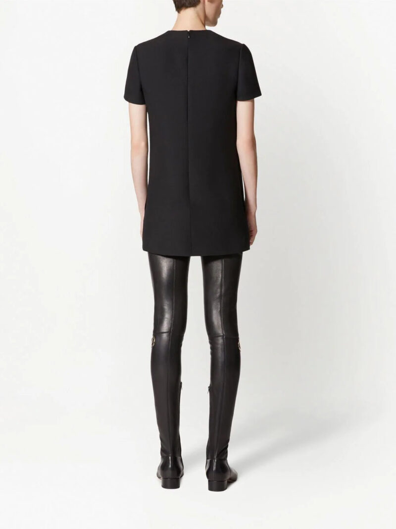 Valentino Garavani  Crepe Couture embroidered short dress