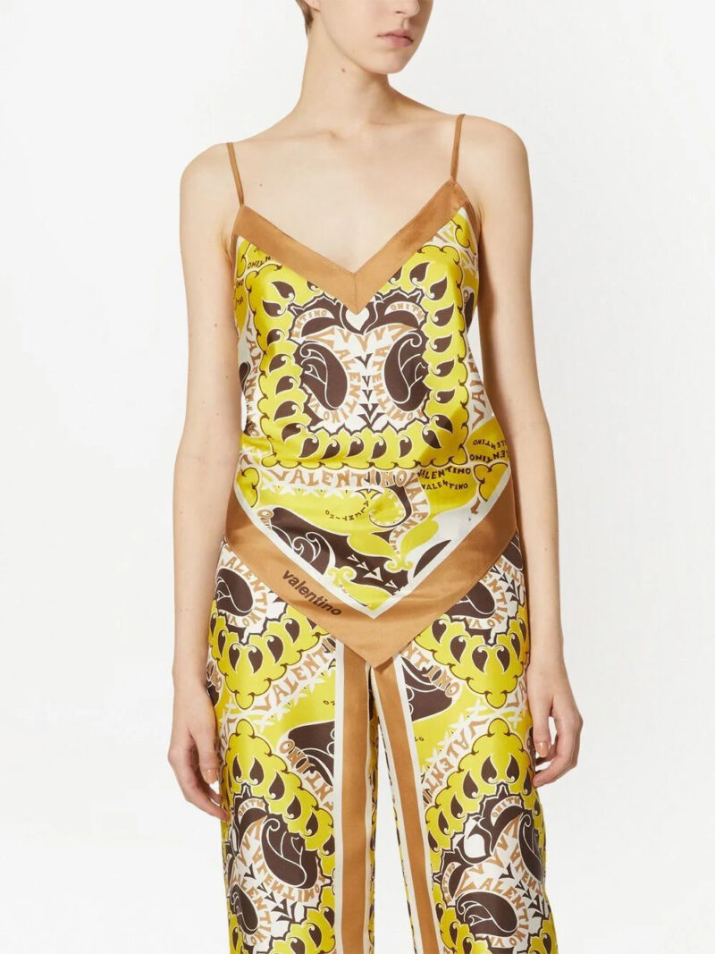 Valentino Garavani paisley-print silk top