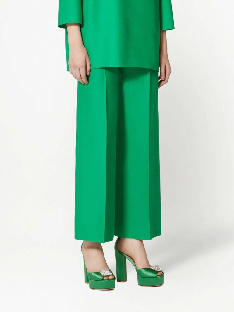 Valentino Garavani wide-leg wool-silk trousers