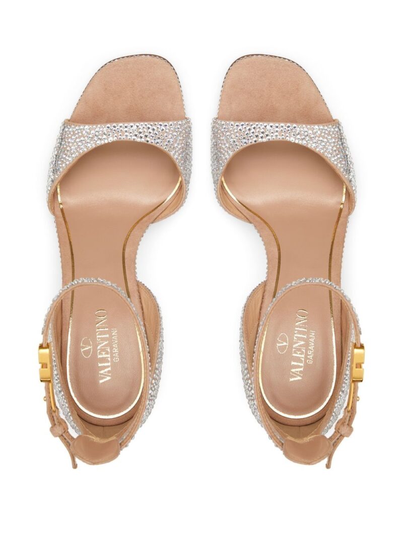 Valentino Garavani  Tan-Go 100mm crystal-embellished sandals